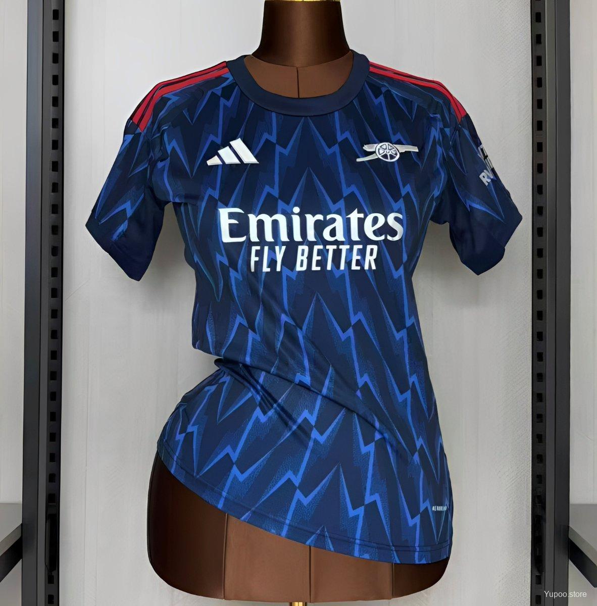 Camiseta de fútbol Arsenal 2025/26 VISITANTE MANGA CORTA VERSION FAN